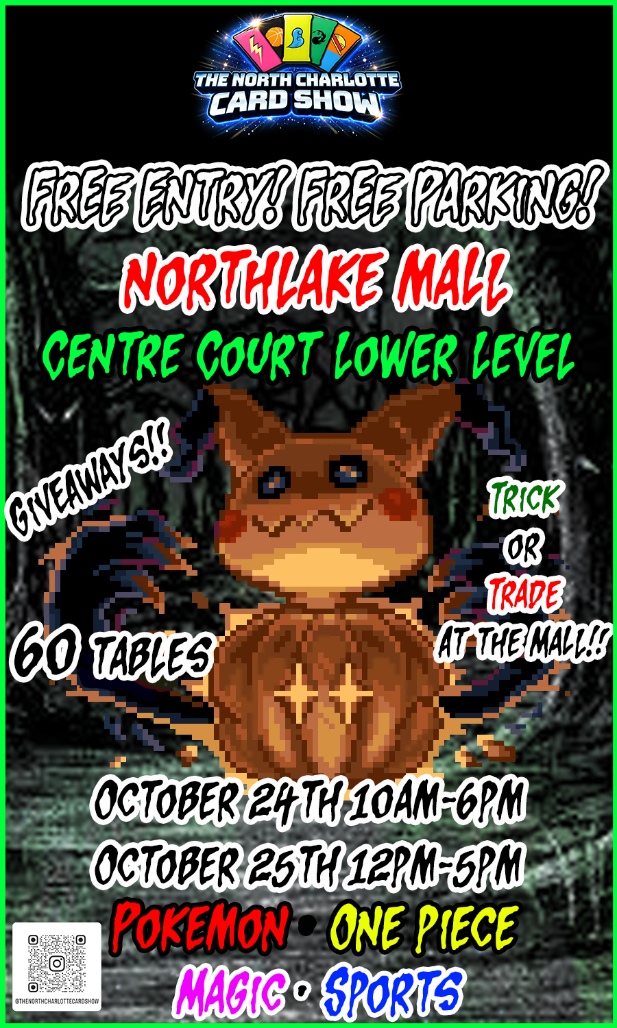 10/24-10/25 - 2 day show Trick or Trade Show 1 Table - Weekend 200$ per Table